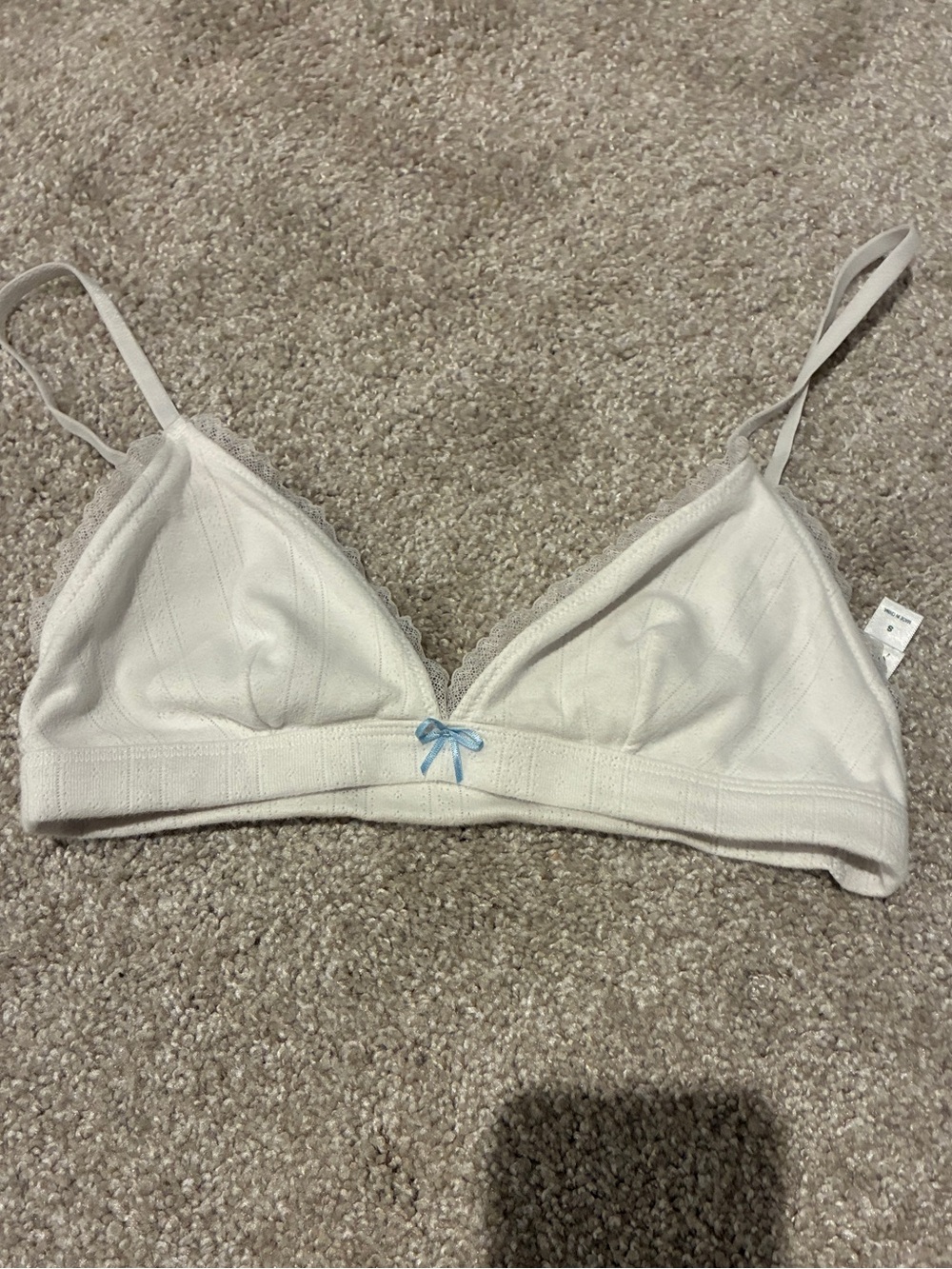 FREE‼️Bundle it Wild Fable Cream Triangle Pointelle Bralette Teen
